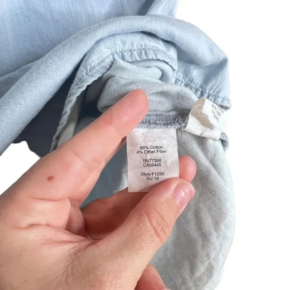 Madewell Oversized Denim Popover Top Sz. XXS - Picture 8 of 11